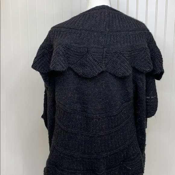 BCBG Maxazria Black cascading  Cardigan Large - Picture 2 of 8